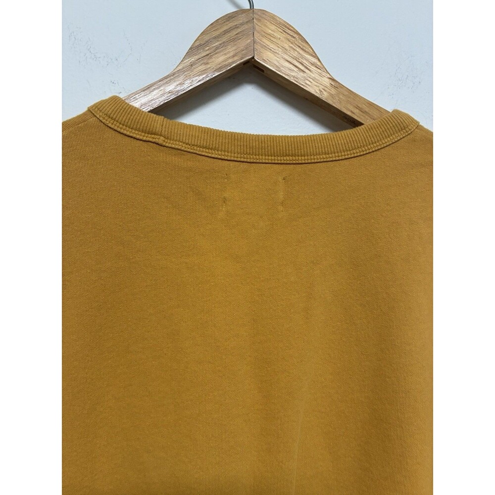 Pact Organic Cotton Sweatshirt Mustard Yellow Size Large Crew Neck Over Sized - Picture 11 of 12